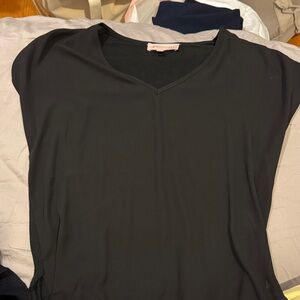 Philosophy Black V-Neck Cap Sleeve Top